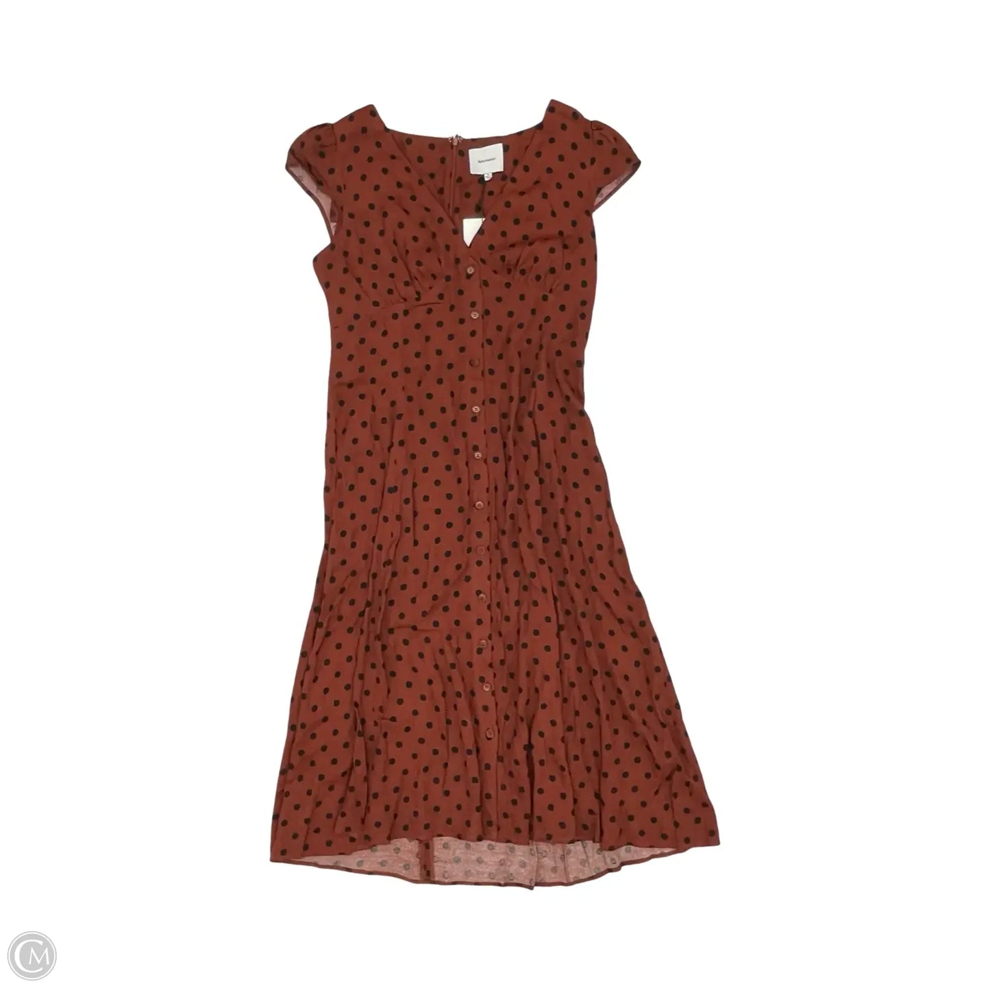 Dress Casual Midi By Reformation In Polkadot Pattern, Size: M