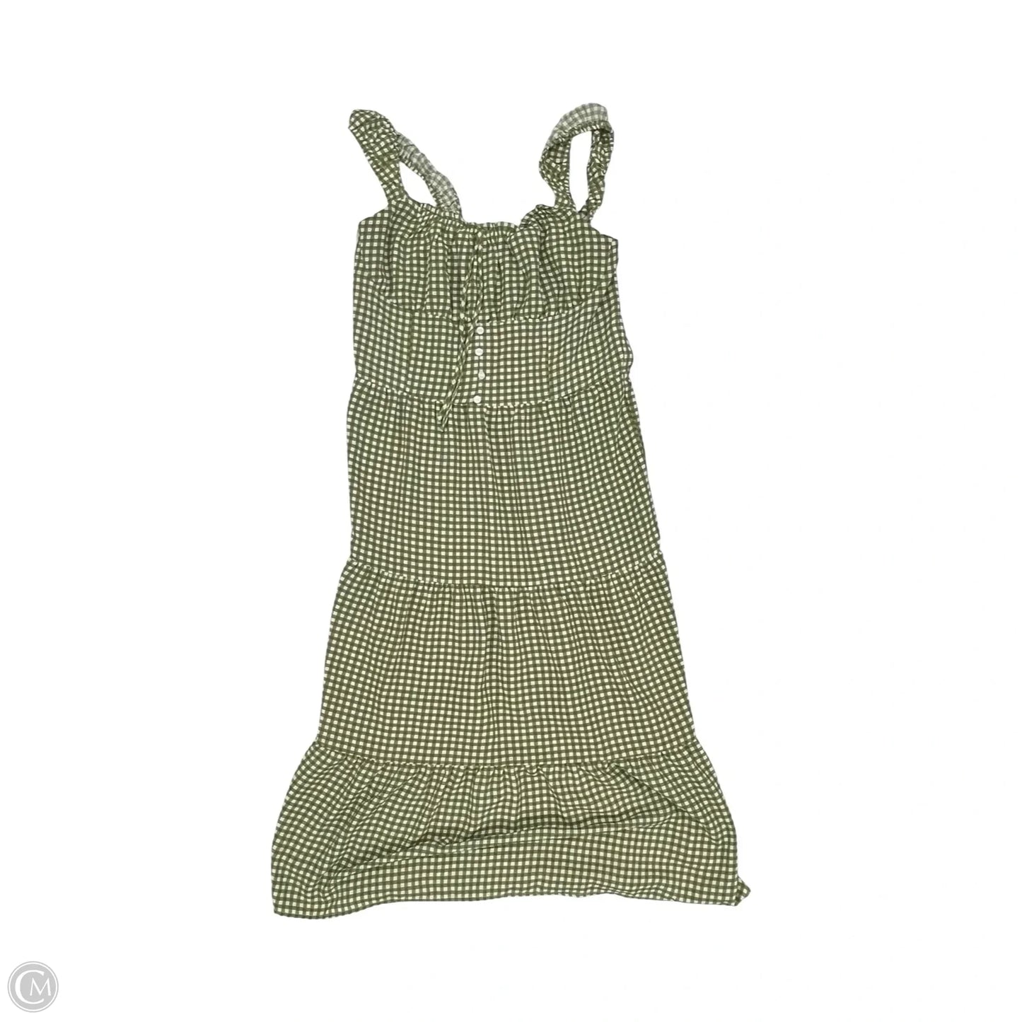 Dress Party Midi By Monteau In Cream & Green, Size: L
