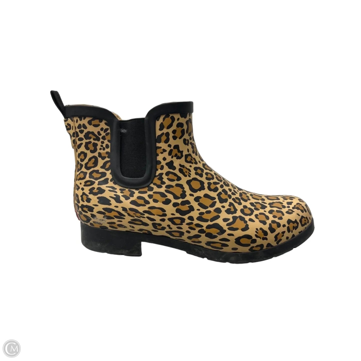Boots Rain By Clothes Mentor In Leopard Print, Size: 11
