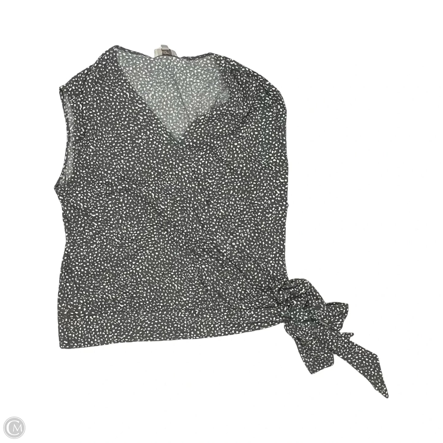 Blouse Short Sleeve By Loft In Grey, Size: M