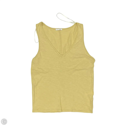 Tank Top By Zara In Yellow, Size: M