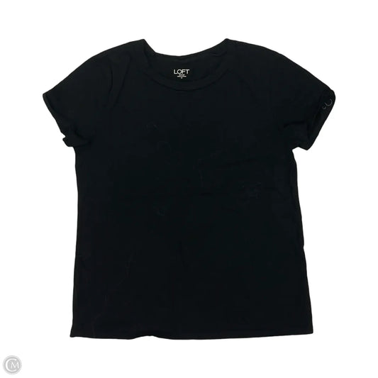 Top Short Sleeve By Loft In Black, Size: M