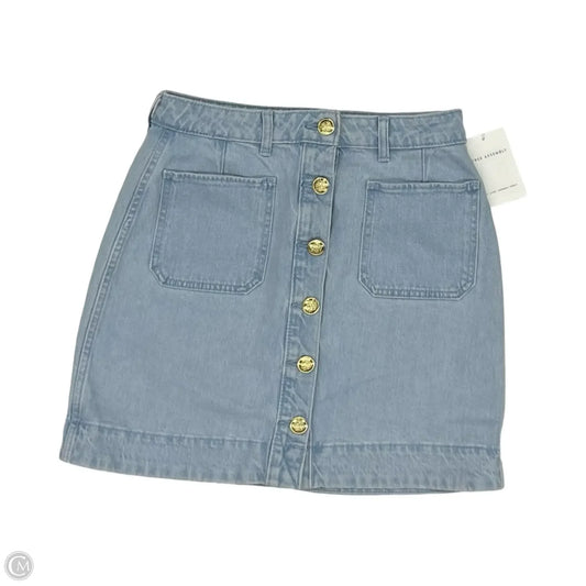 Skirt Mini & Short By Free Assembly In Blue Denim, Size: 0