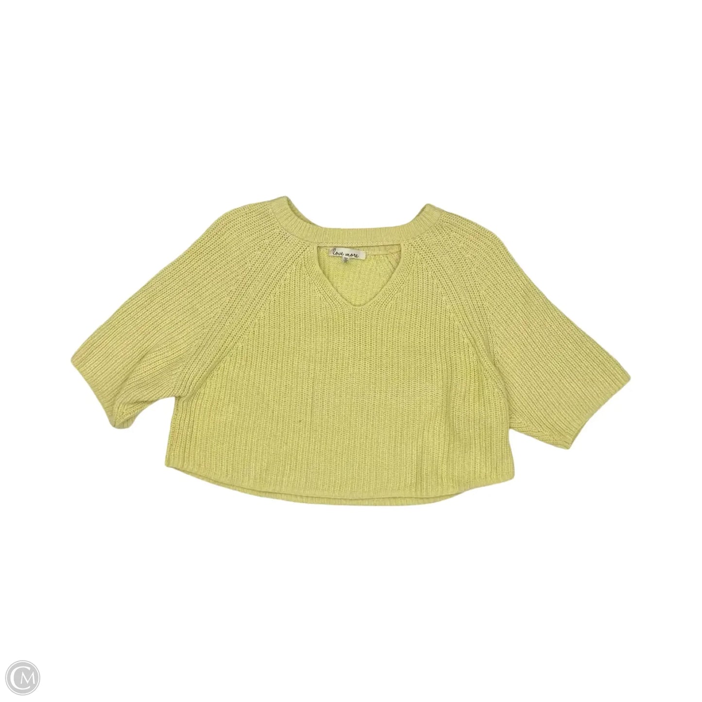 Sweater Short Sleeve By Clothes Mentor In Yellow, Size: Xs