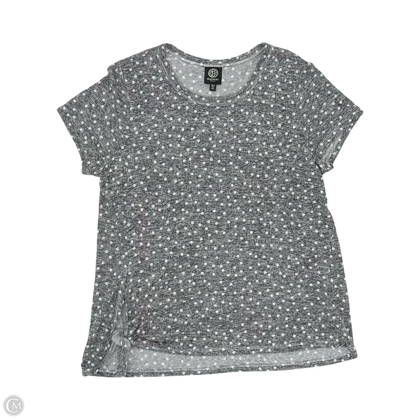 Top Short Sleeve By Bobeau In Green & White, Size: Xlp