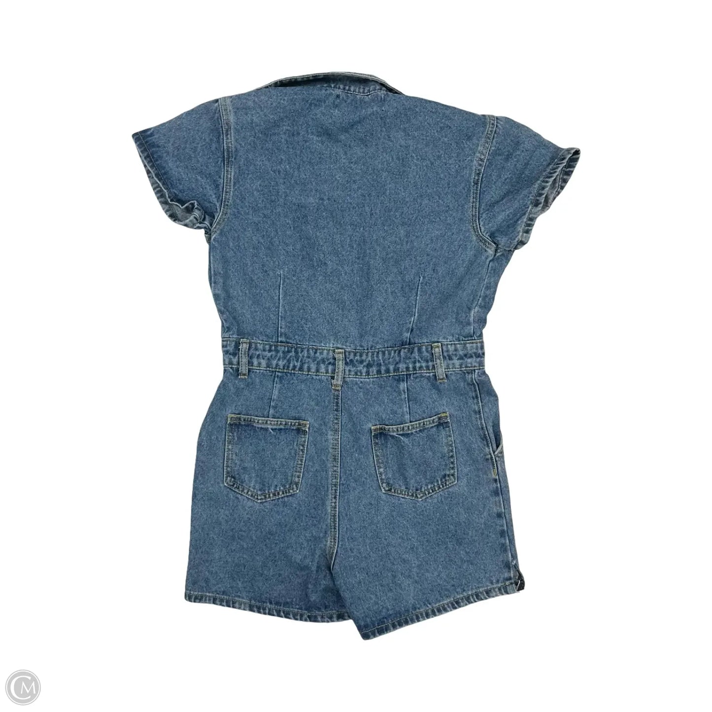 Romper By Clothes Mentor In Blue Denim, Size: S
