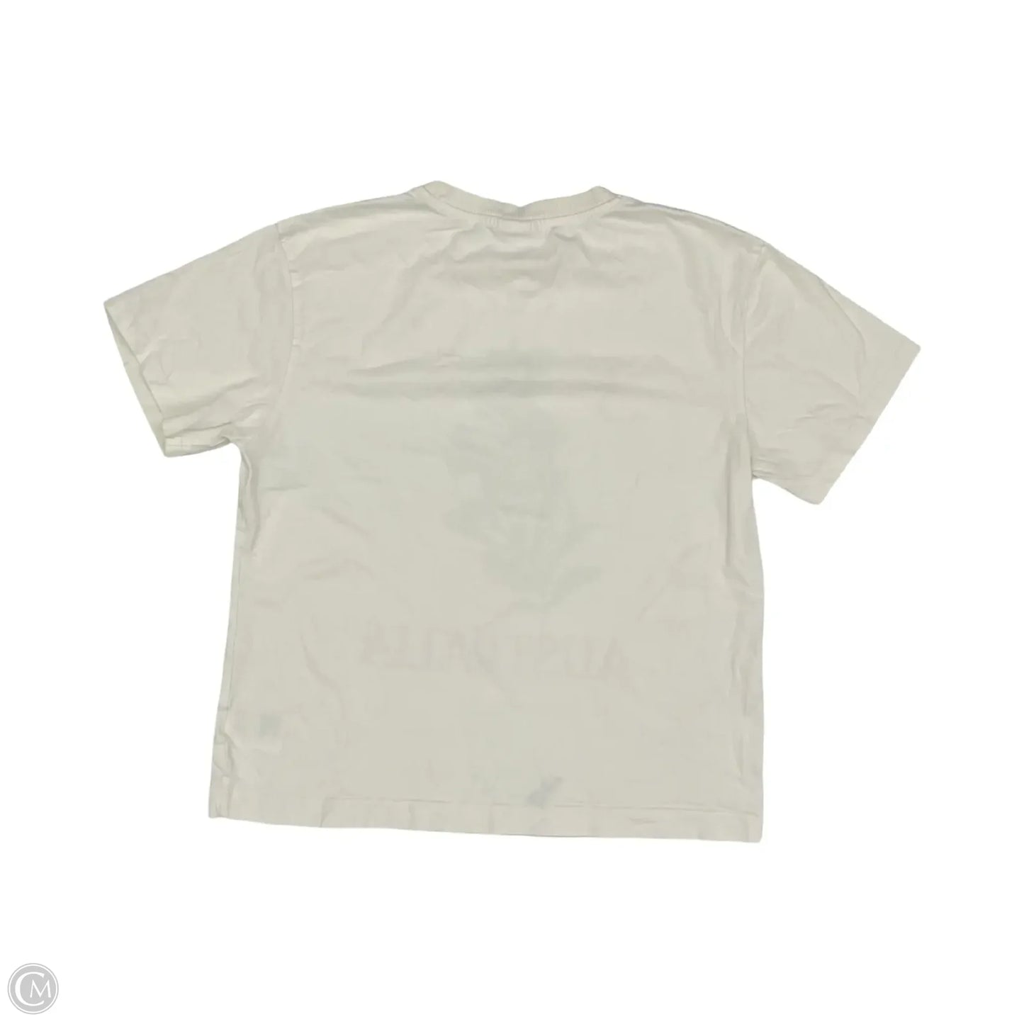 Top Short Sleeve By H&m In Cream, Size: M