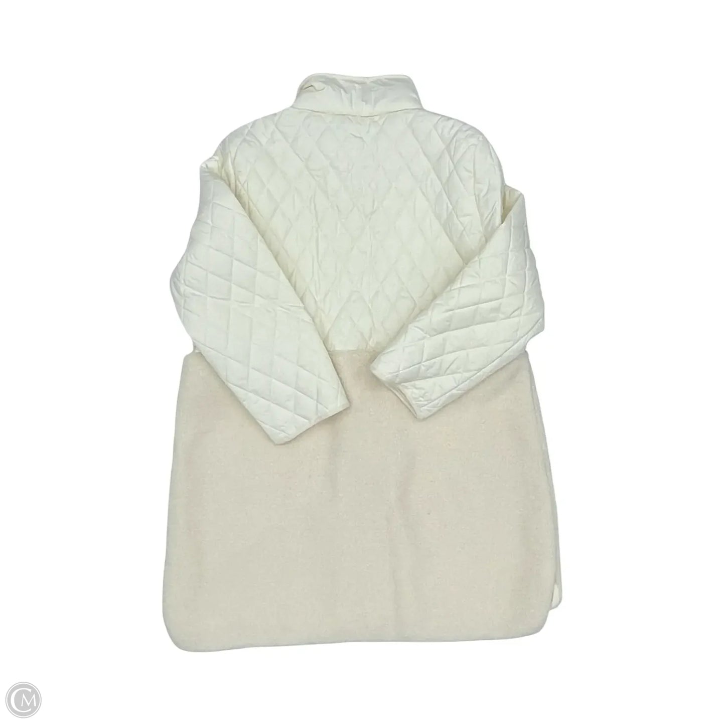 Jacket Puffer & Quilted By Loft In Cream, Size: Xxl