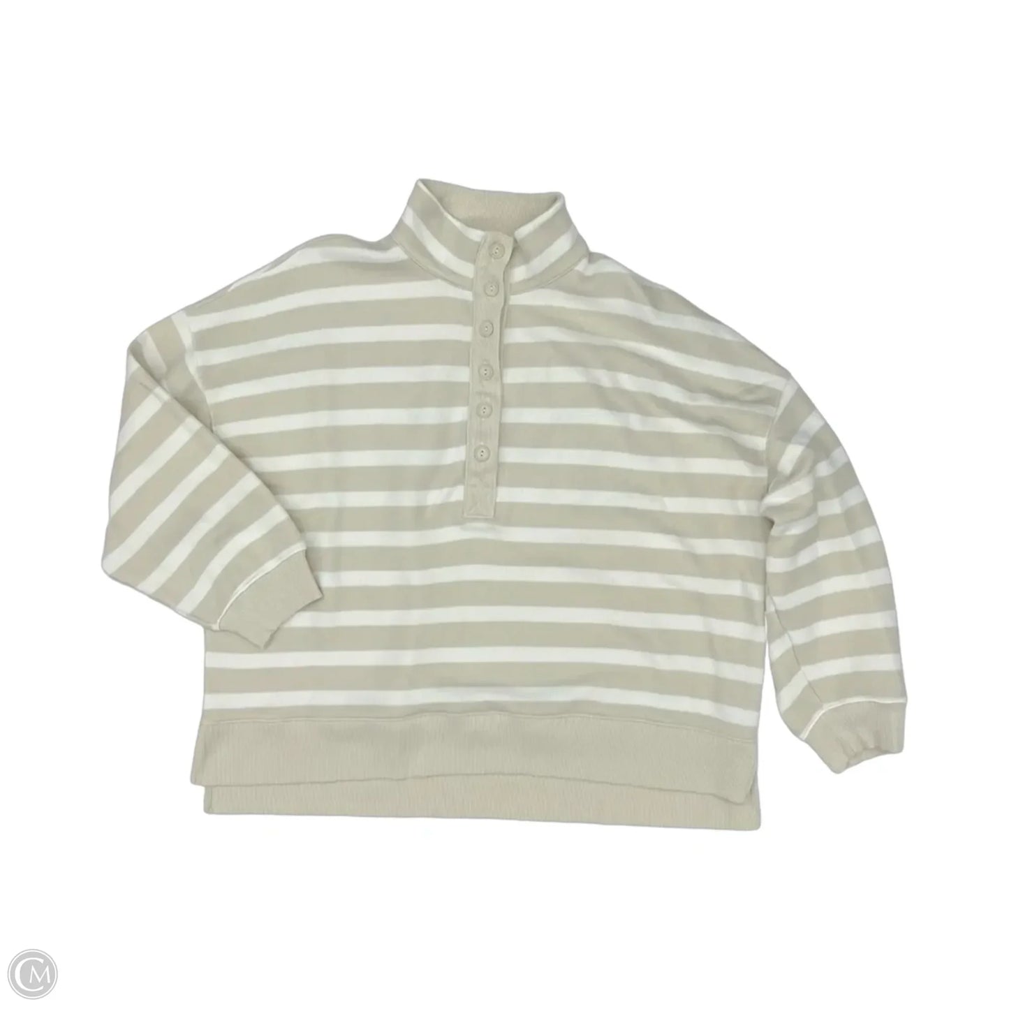 Sweatshirt Collar By American Eagle In Tan & White, Size: Xl