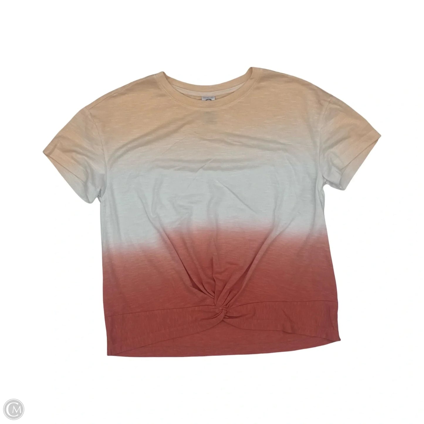 Top Short Sleeve By Te Verde In Orange & White, Size: Sp