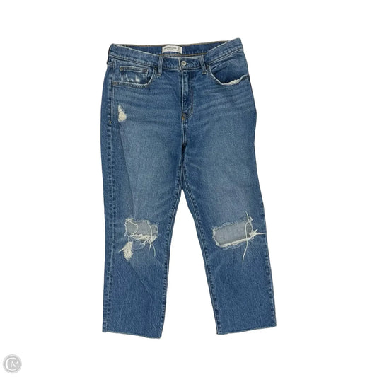 Jeans Straight By Abercrombie And Fitch In Blue Denim, Size: 10