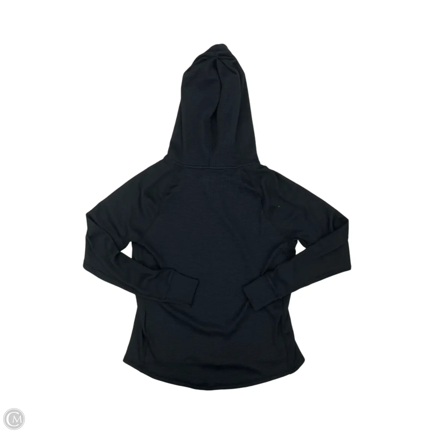 Athletic Top Long Sleeve Hoodie By Under Armour In Black, Size: L