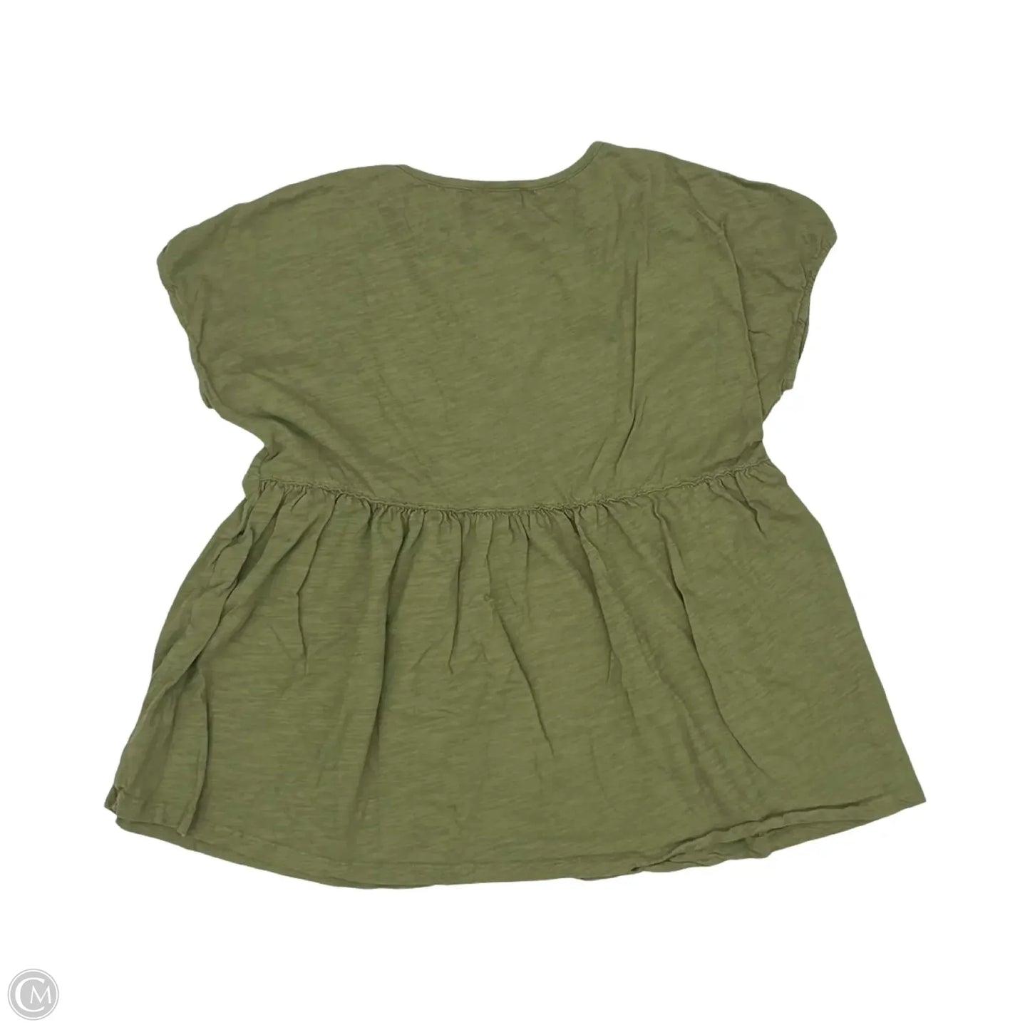 Top Short Sleeve By Doe & Rae In Green, Size: M