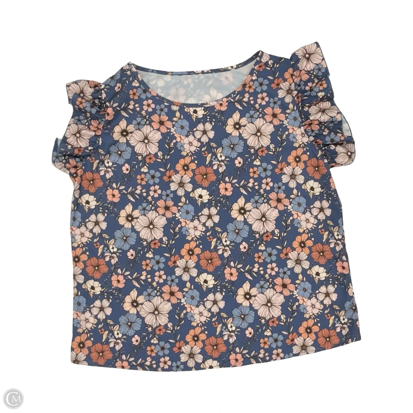 Blouse Short Sleeve By Cmf In Floral Print, Size: Xl