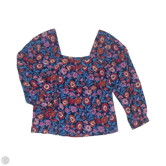 Blouse Long Sleeve By Vineyard Vines In Floral Print, Size: Large