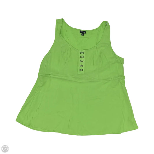 Blouse Sleeveless By Torrid In Green, Size: 2x