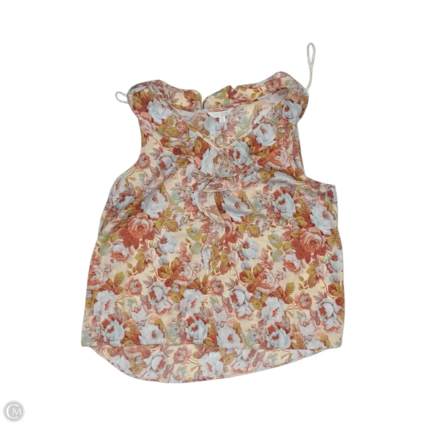 Top Sleeveless By Loft In Floral Print, Size: Xl