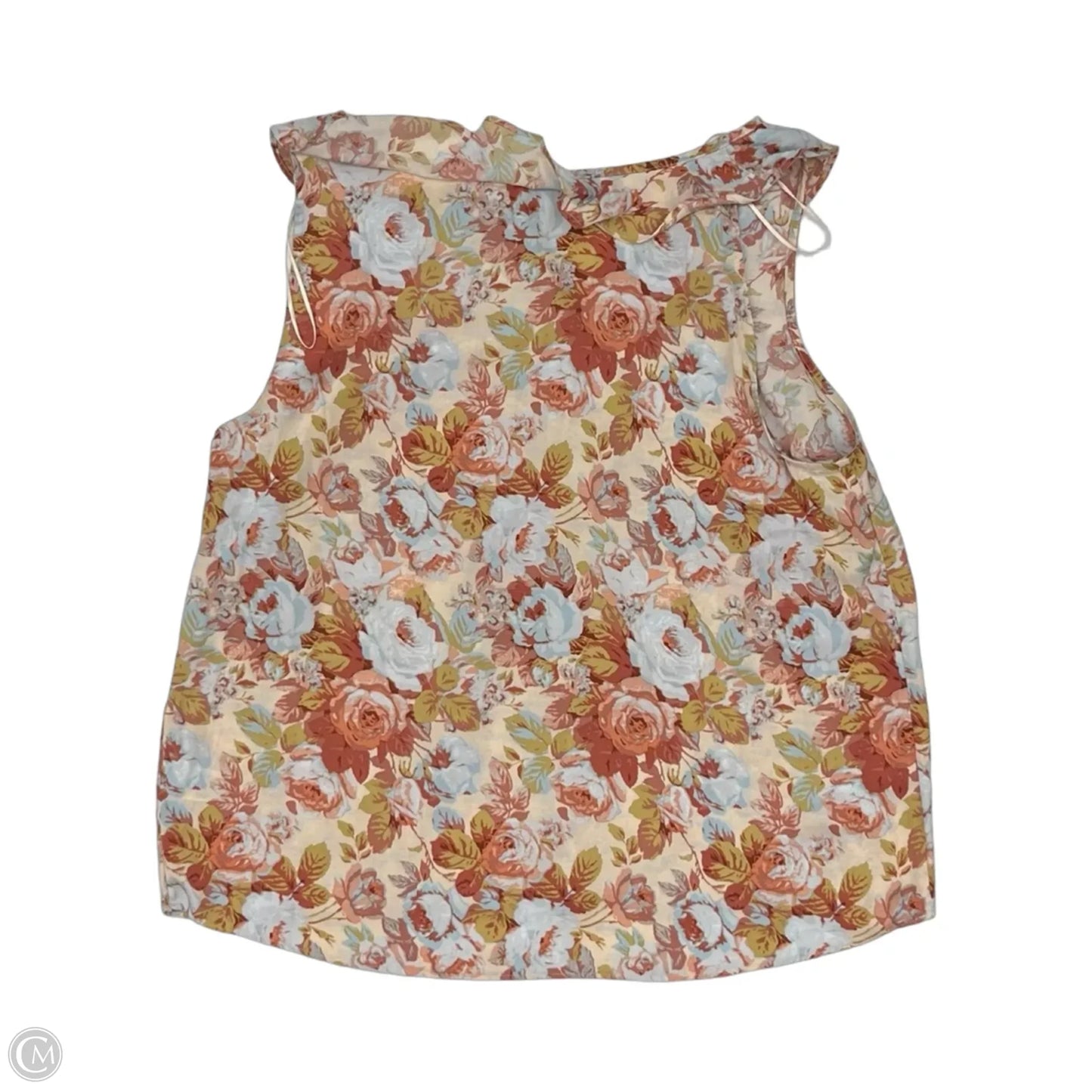 Top Sleeveless By Loft In Floral Print, Size: Xl