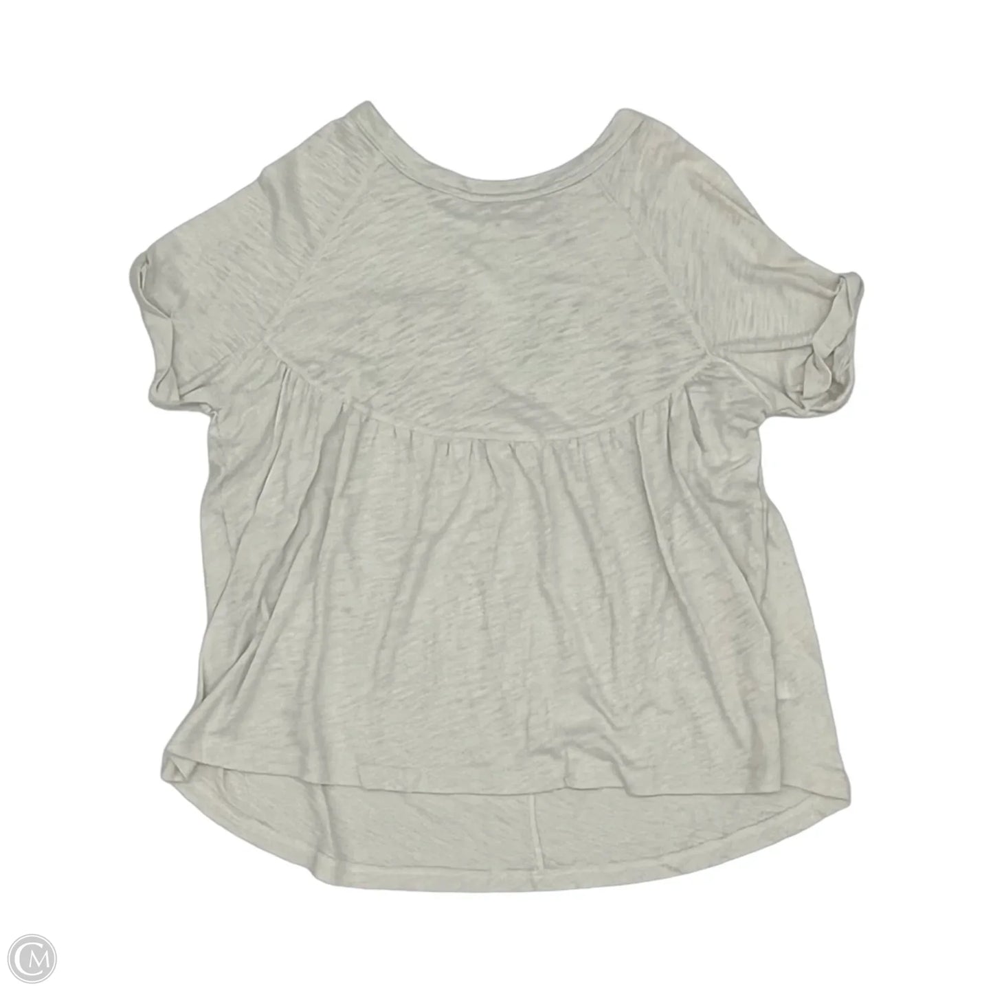 Top Short Sleeve By American Eagle In Cream, Size: Xs