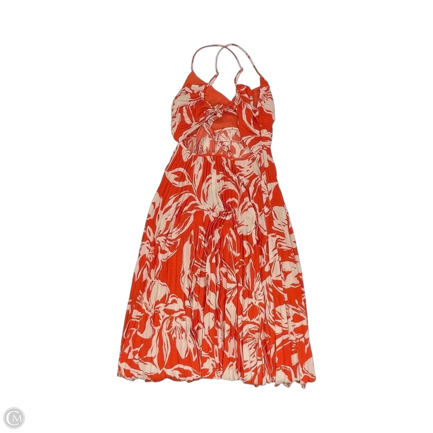 Dress Party Midi By Astr In Cream & Orange, Size: M