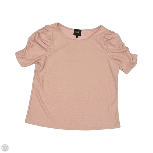 Blouse Short Sleeve By W5 In Pink, Size: Xl