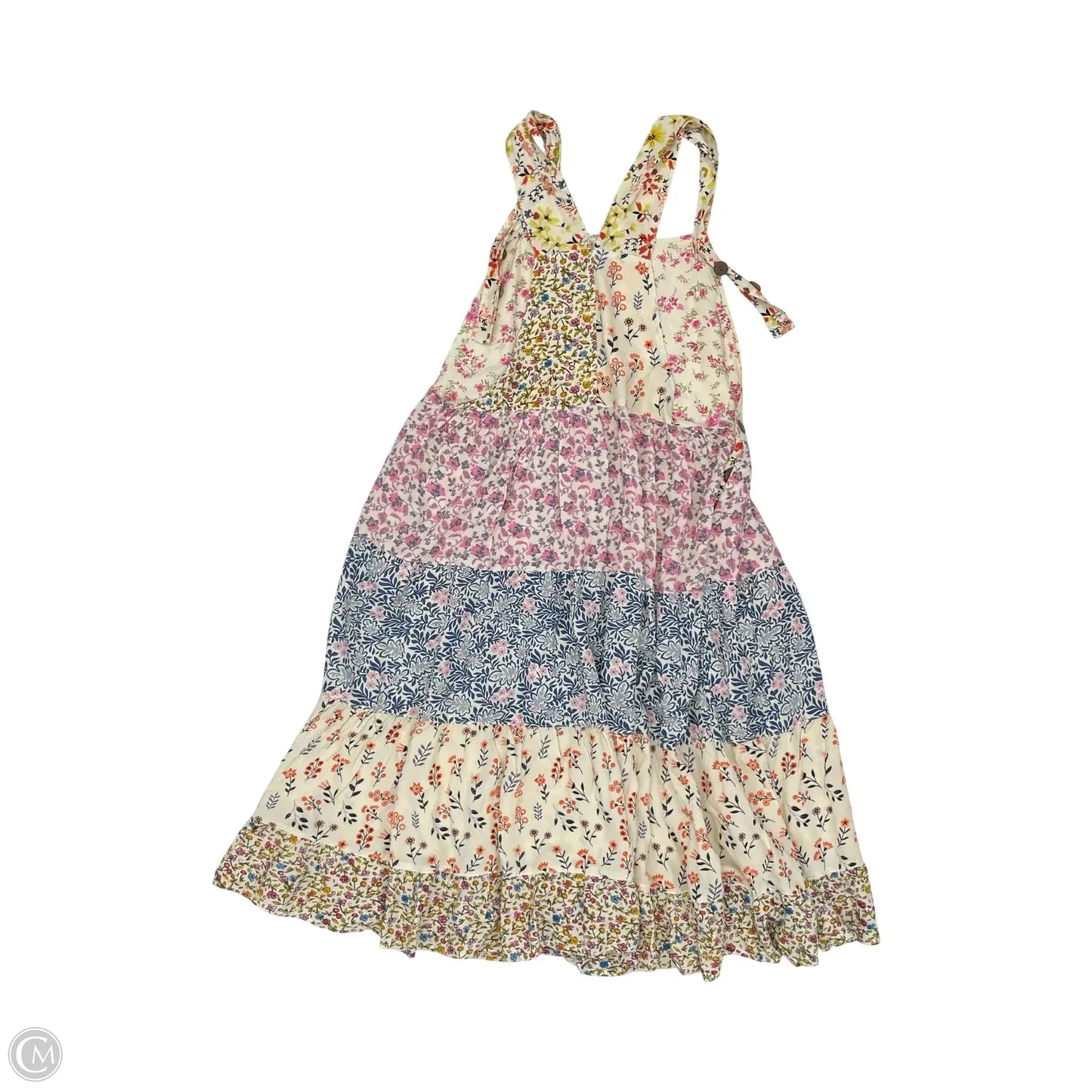 Dress Casual Midi By Clothes Mentor In Floral Print, Size: L