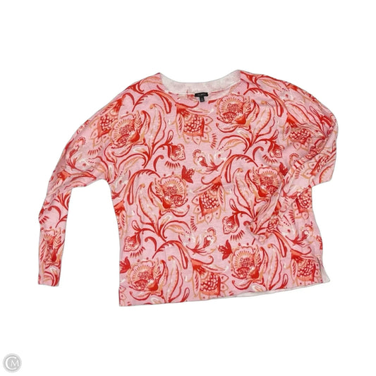 Sweater By Talbots In Pink & Red, Size: Xl