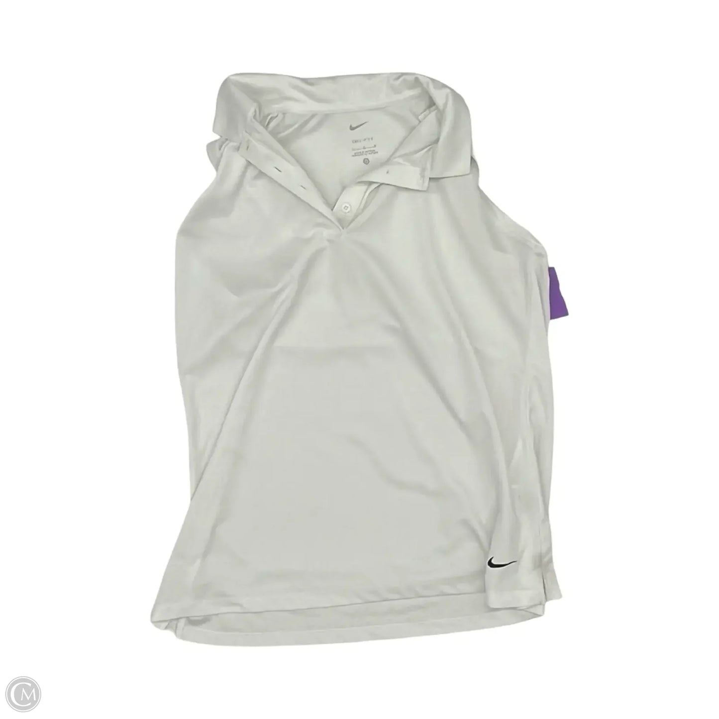 Athletic Tank Top By Nike In White, Size: L