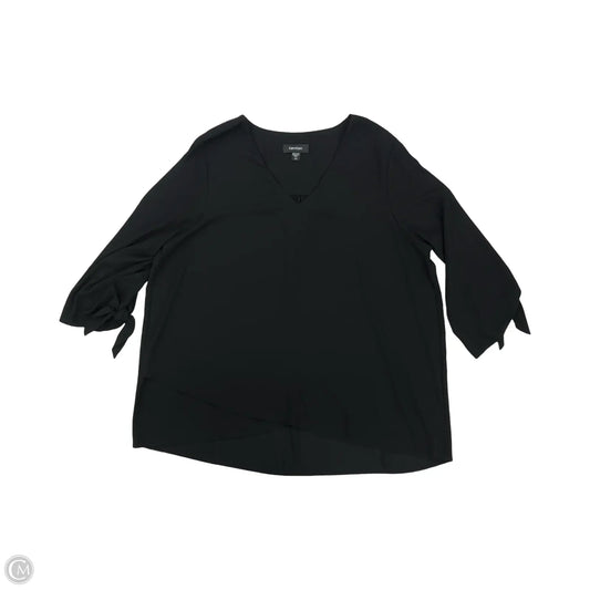 Blouse 3/4 Sleeve By Karen Kane In Black, Size: 2x
