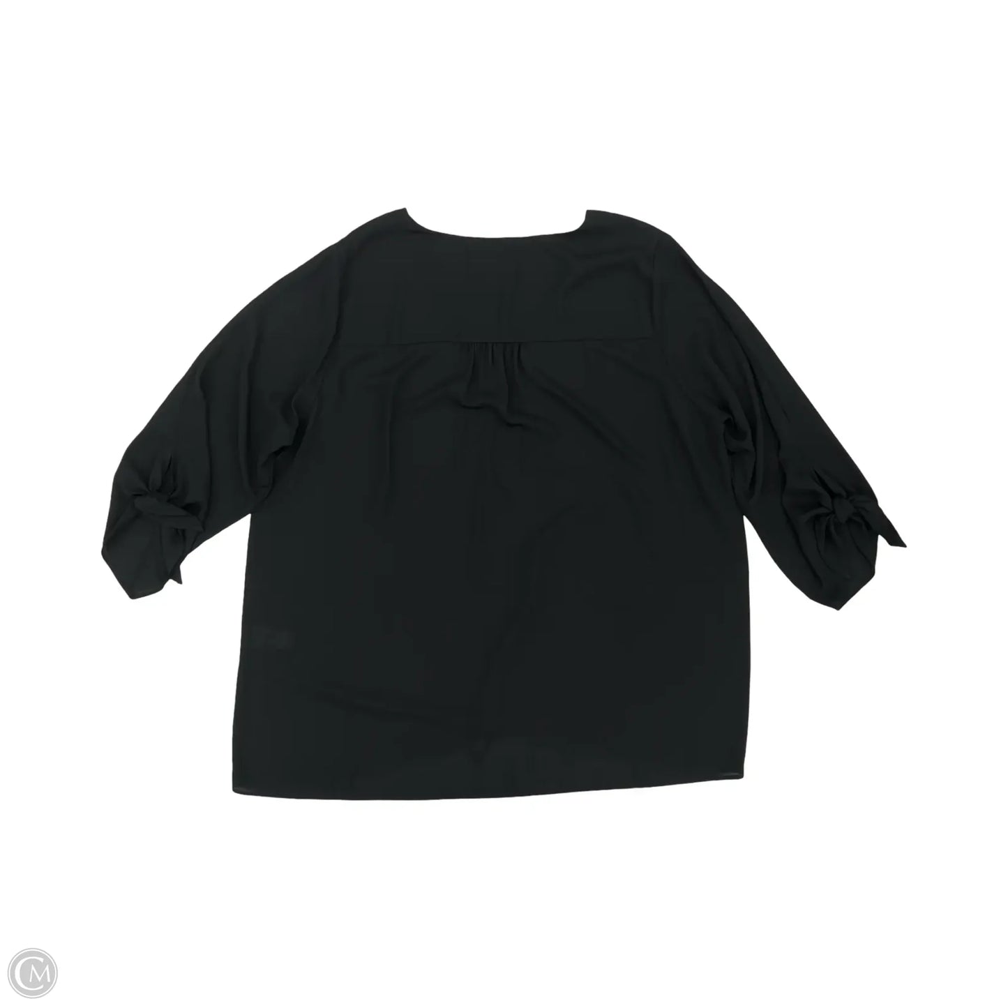 Blouse 3/4 Sleeve By Karen Kane In Black, Size: 2x