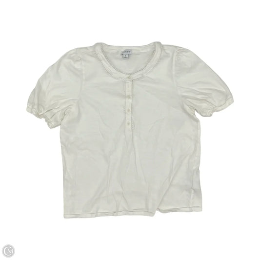 Top Short Sleeve By J. Crew In Cream, Size: M