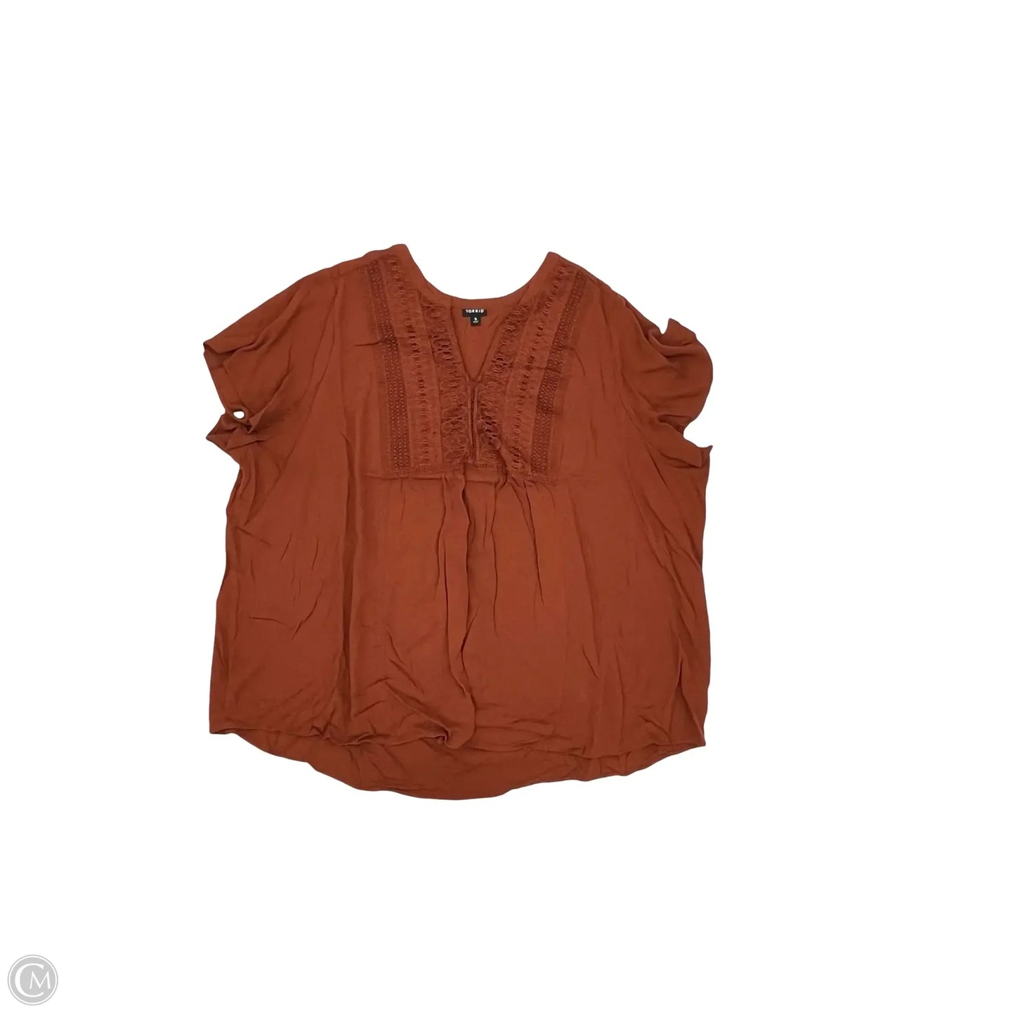 Top Short Sleeve By Torrid In Brown, Size: 6