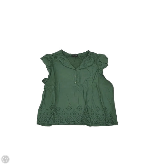 Blouse Short Sleeve By Lane Bryant In Green, Size: 4x