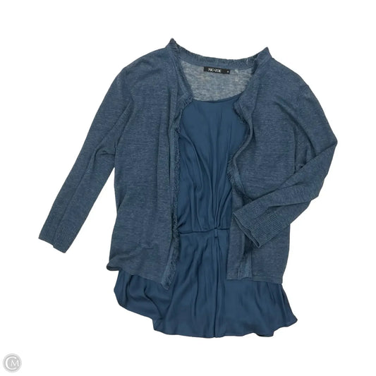 Blouse Sleeveless By Nic + Zoe In Blue, Size: M