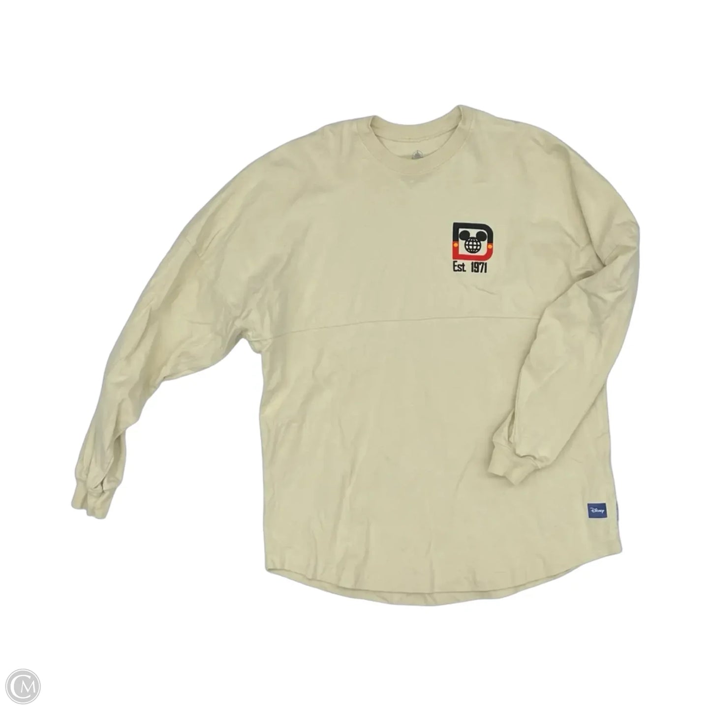 Top Long Sleeve By Disney In Tan, Size: M