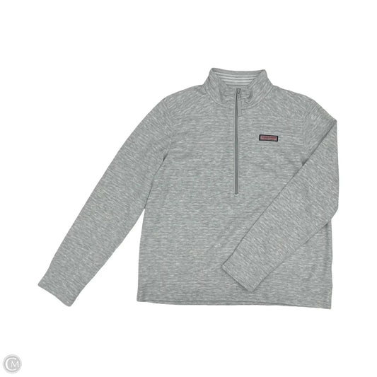 Sweatshirt Collar By Vineyard Vines In Grey, Size: M