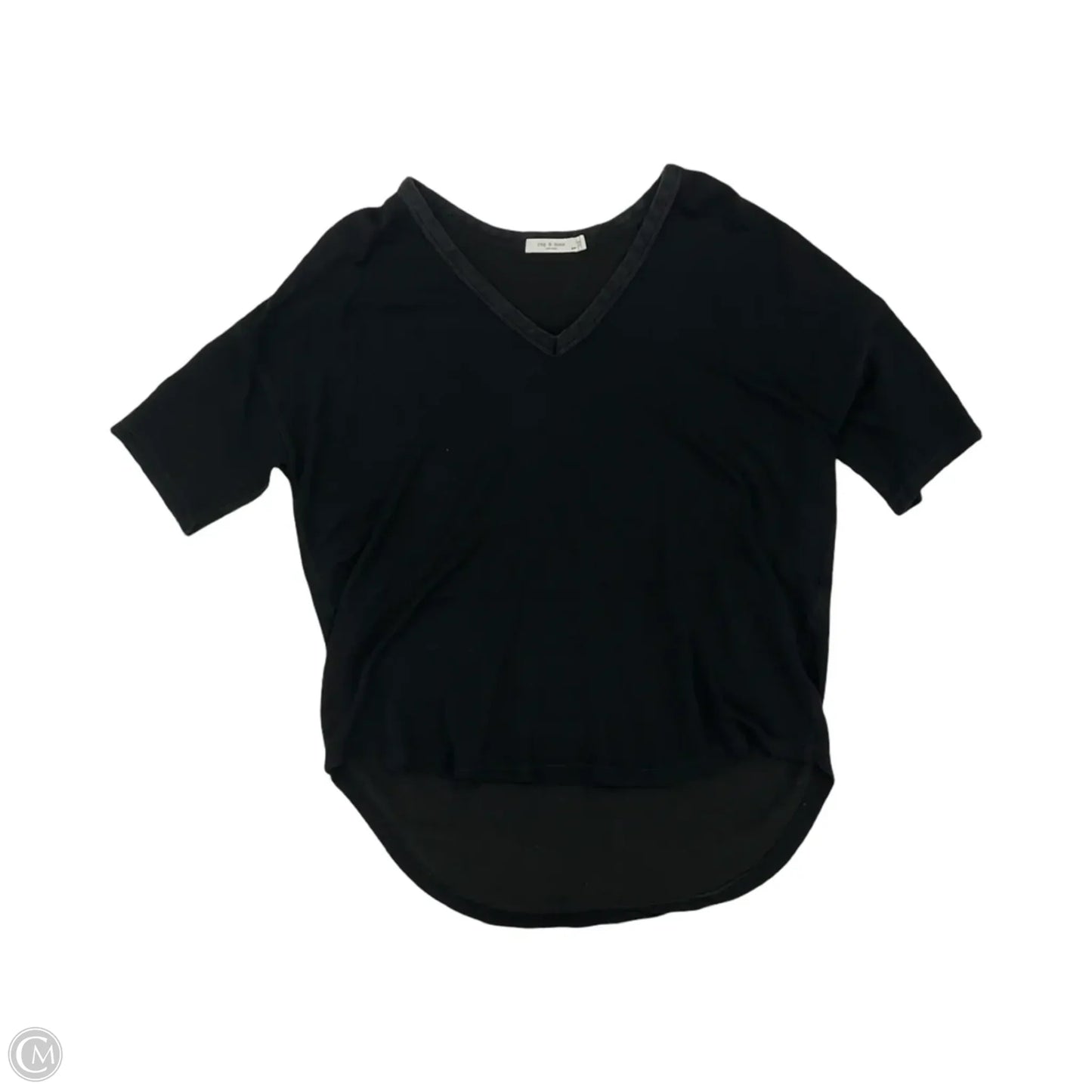 Top Short Sleeve By Rag And Bone In Black, Size: S