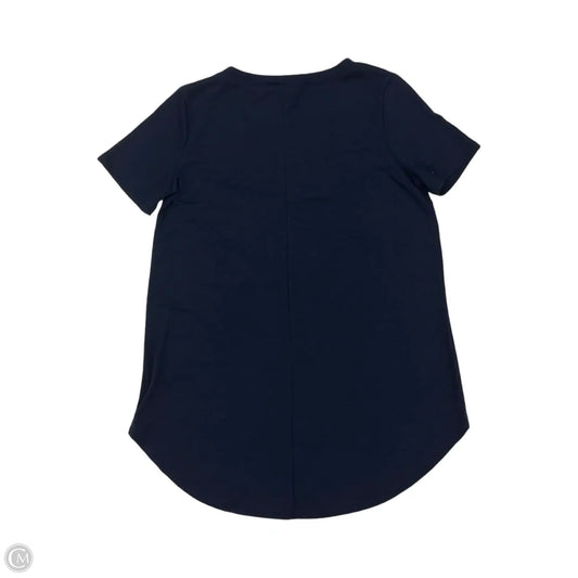 Top Short Sleeve By Zenana In Navy, Size: S