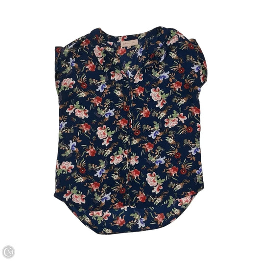 Blouse Short Sleeve By Philosophy In Floral Print, Size: S
