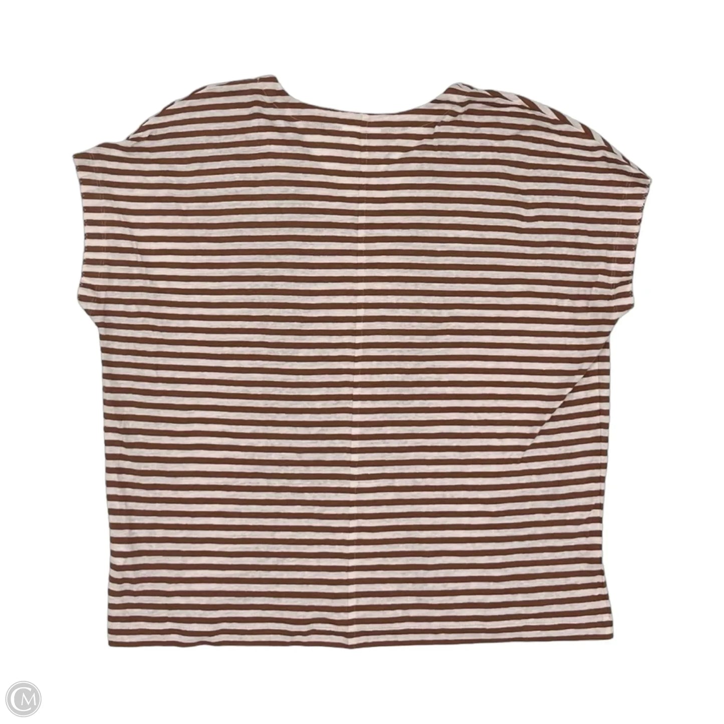 Top Short Sleeve By J. Jill In Brown & Cream, Size: S