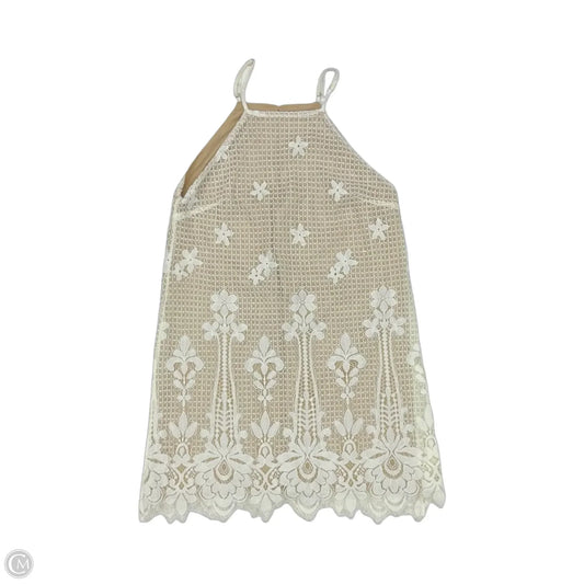 Dress Party Short By Francesca’s In Tan & White, Size: L