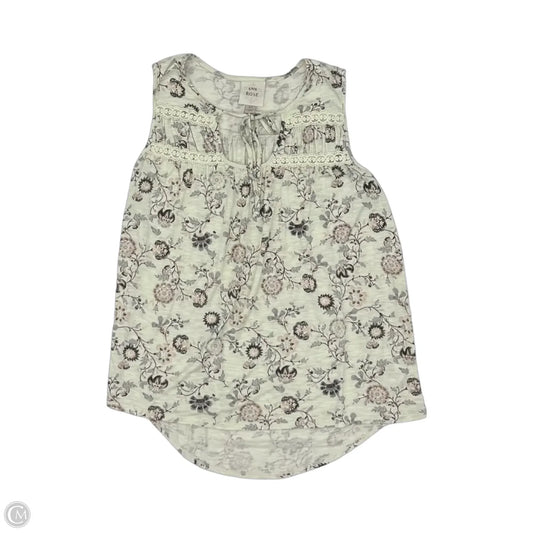Top Sleeveless By Knox Rose In Floral Print, Size: Xs