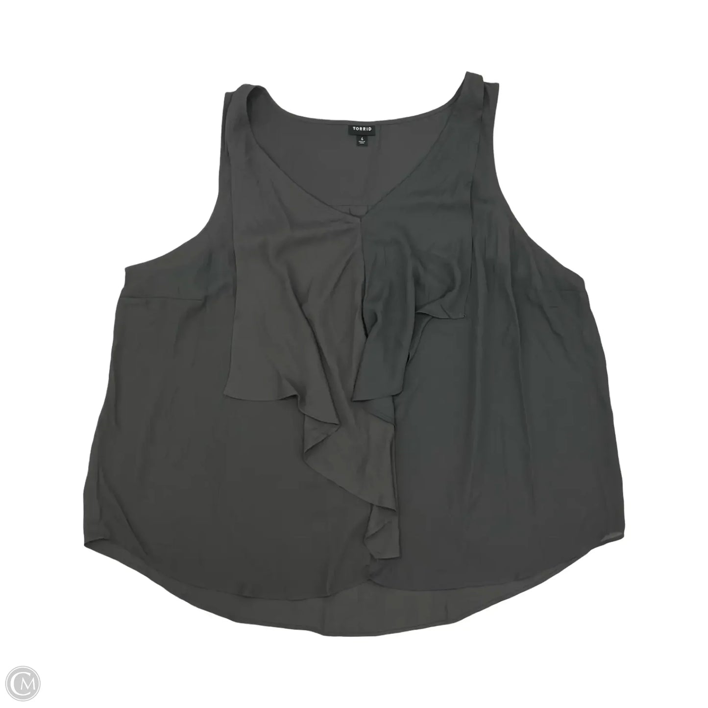 Blouse Sleeveless By Torrid In Grey, Size: 4x