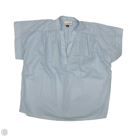 Blouse Short Sleeve By Universal Thread In Blue, Size: M