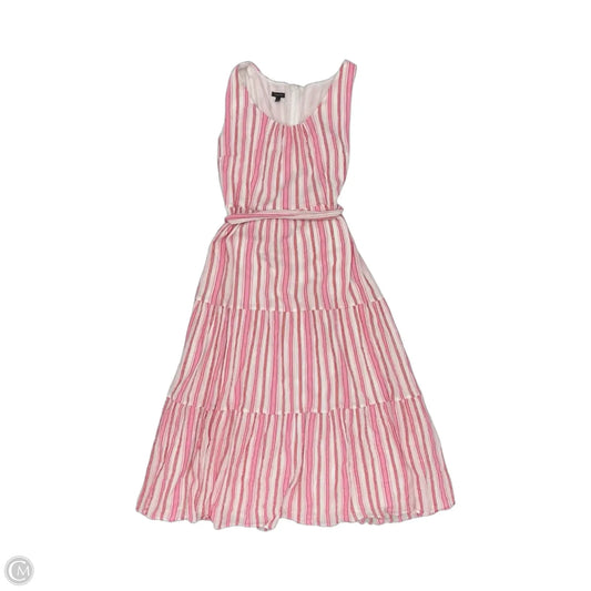 Dress Party Long By Talbots In Pink & White, Size: L