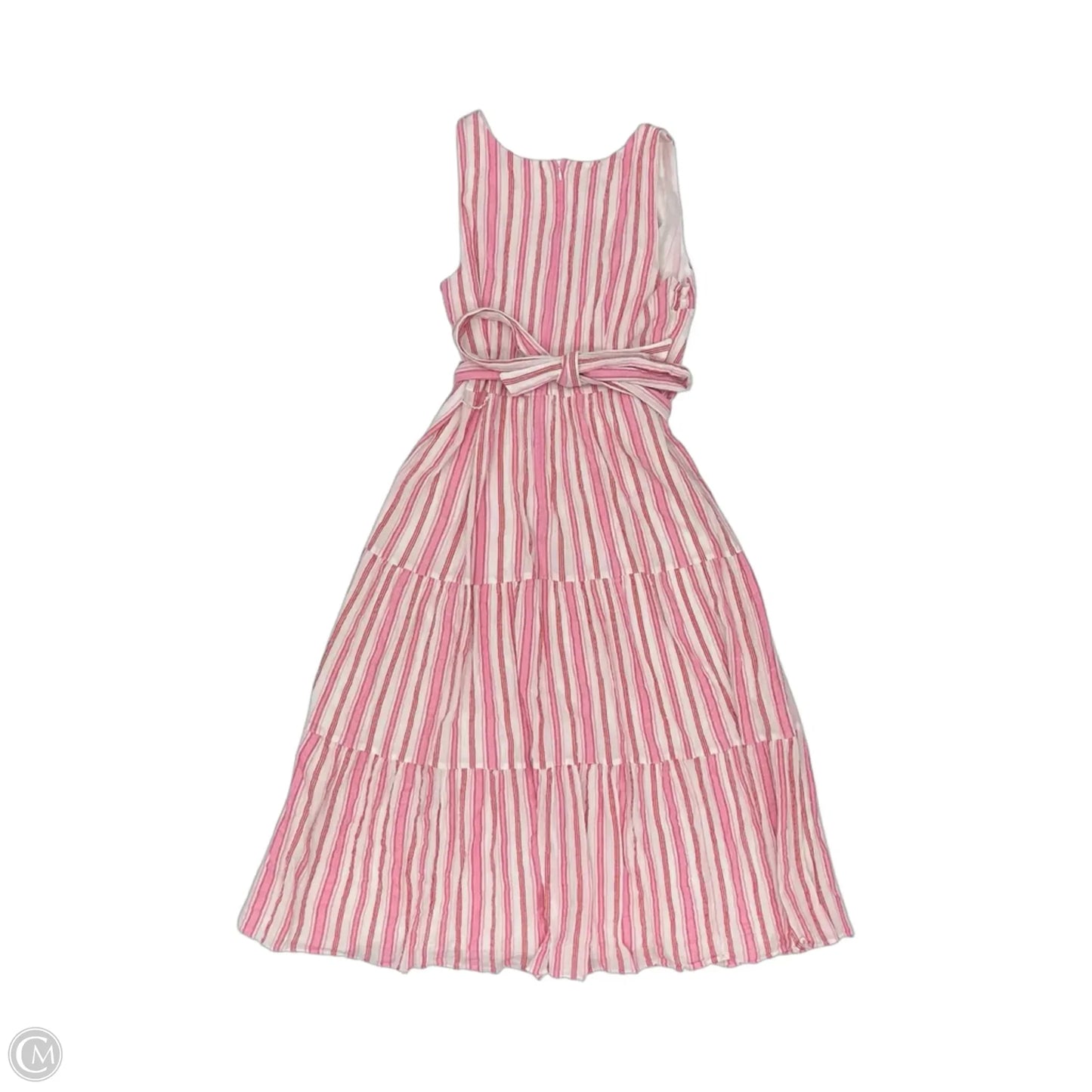 Dress Party Long By Talbots In Pink & White, Size: L