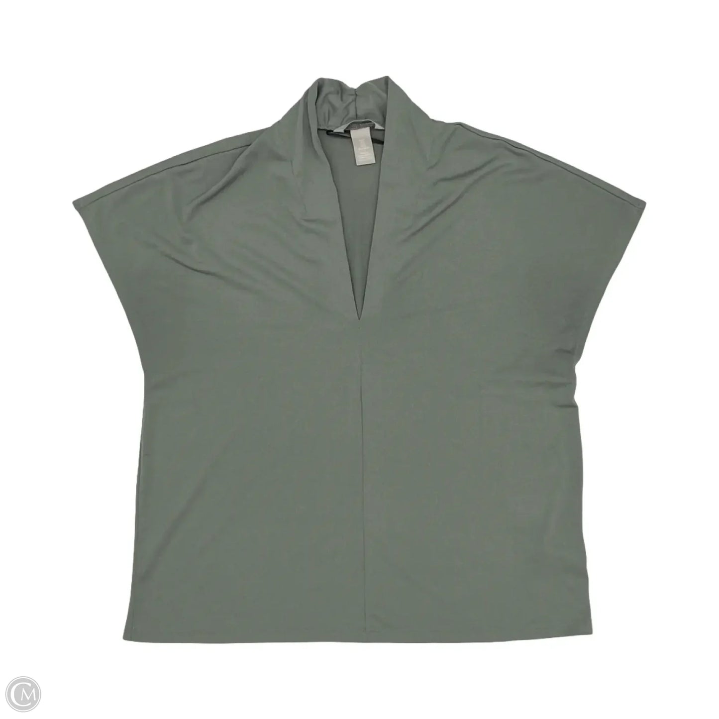 Blouse Short Sleeve By H&m In Green, Size: M