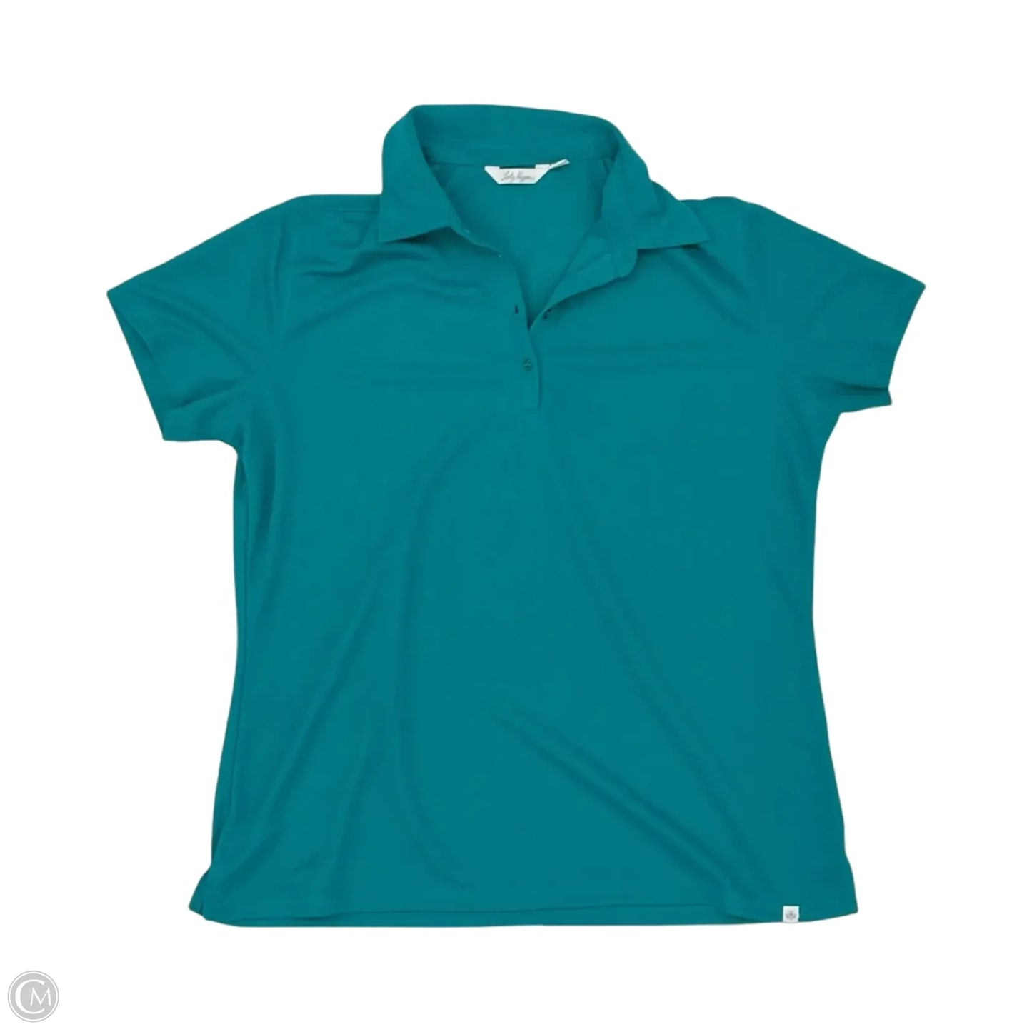 Athletic Top Short Sleeve By Lady Hagen In Teal, Size: L