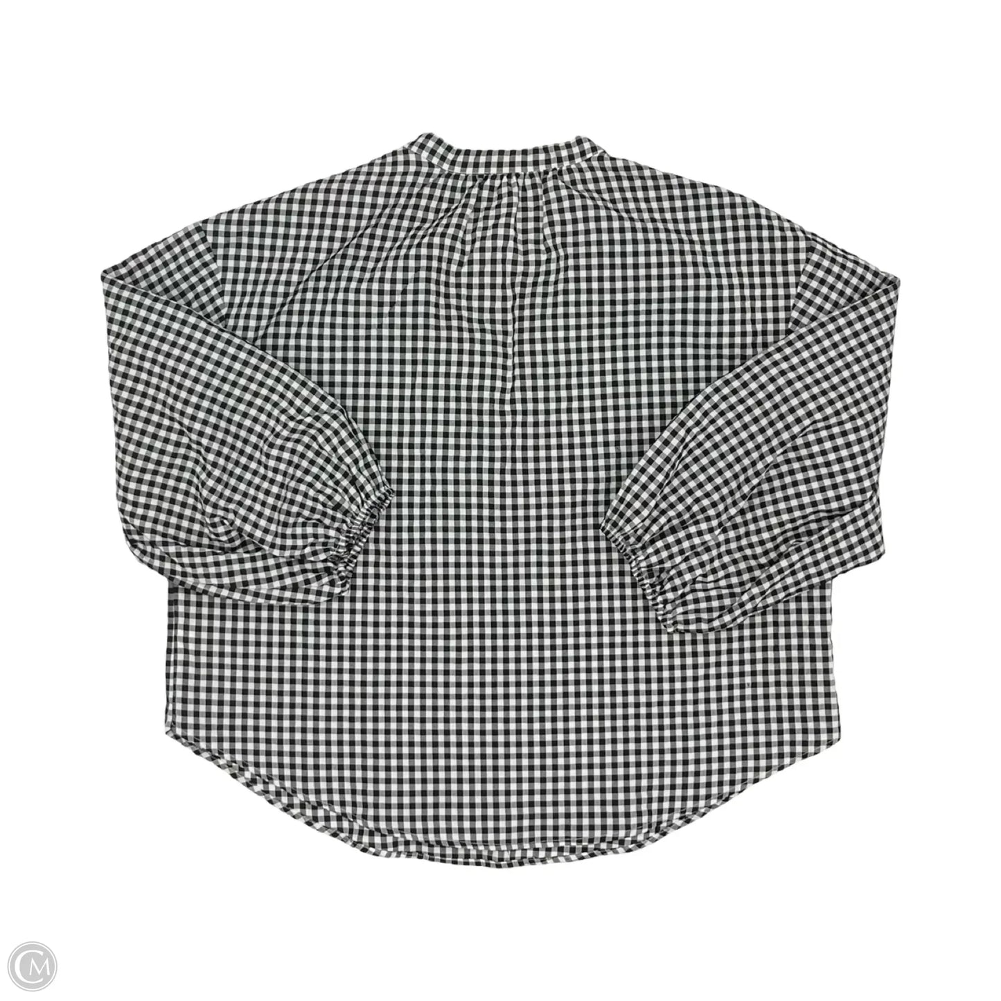 Blouse Long Sleeve By A New Day In Black & White, Size: Xl