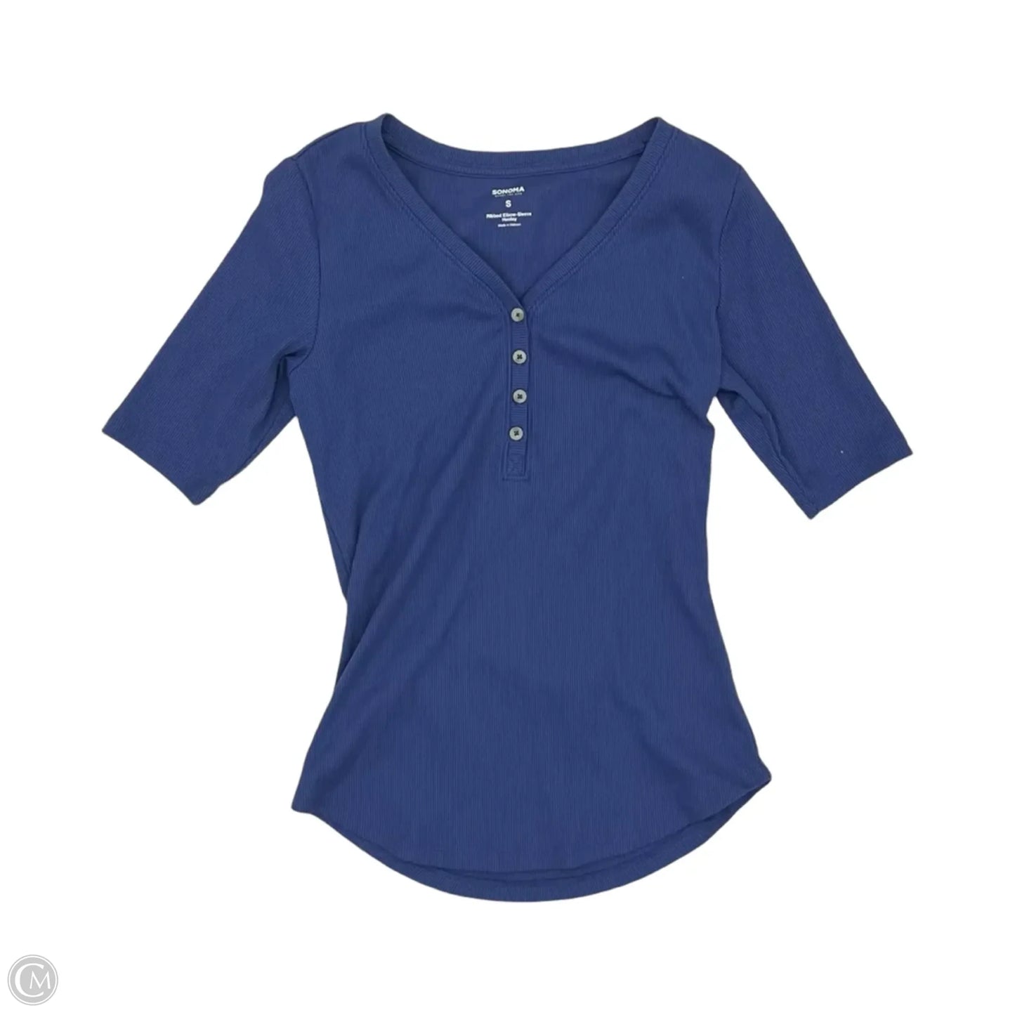 Top Short Sleeve By Sonoma In Blue, Size: S